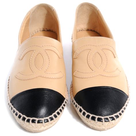 chanel espadrilles women|chanel espadrilles beige and black.